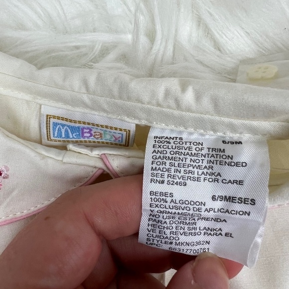 NWT Vintage Deadstock McBaby Baby Girls' Button Down Top Sz 6-9M - Picture 3 of 6
